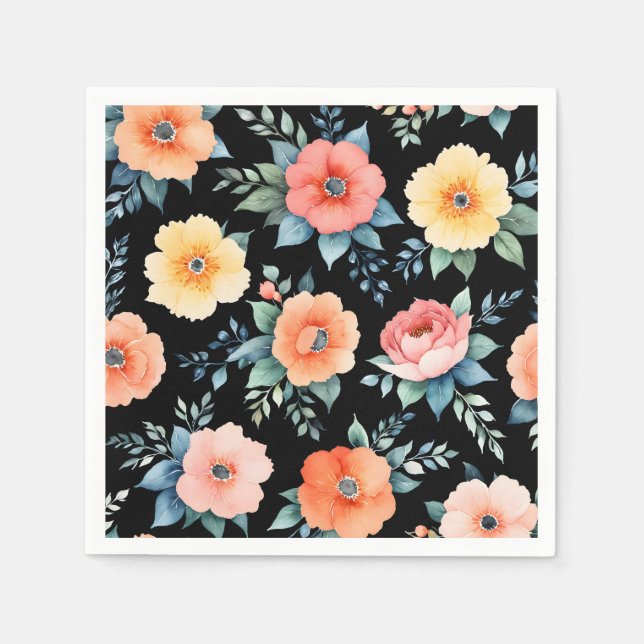 Nocturnal Bloomscape Napkin (Front)