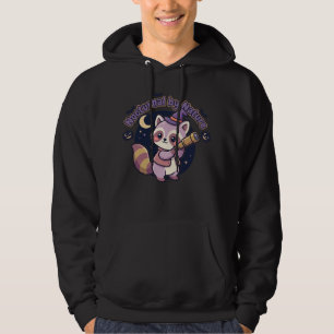 Nocturnal by Nature - Cute Witchy Racoon Hoodie