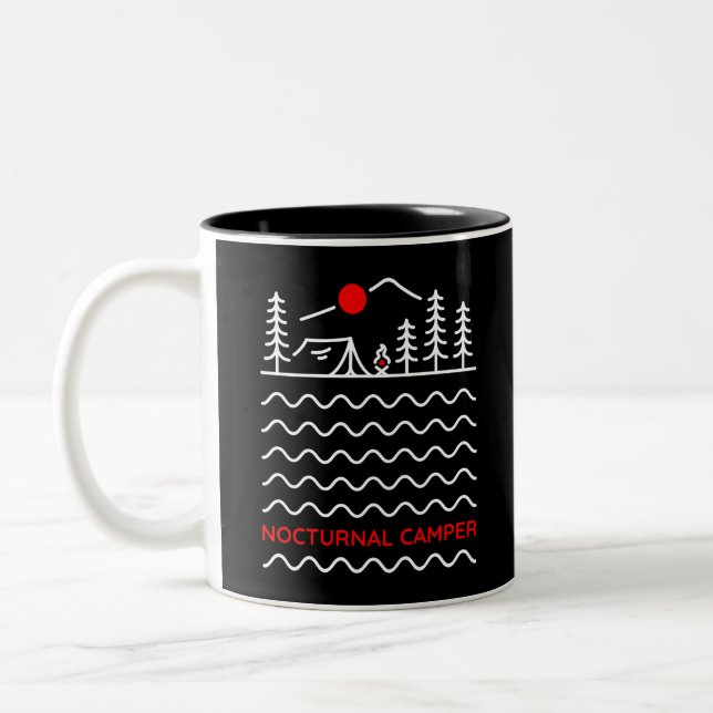 Nocturnal Camper 2 Two-Tone Coffee Mug (Left)