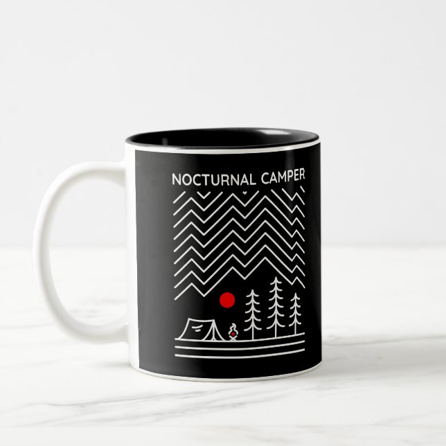 Nocturnal Camper 3 Two-Tone Coffee Mug (Left)