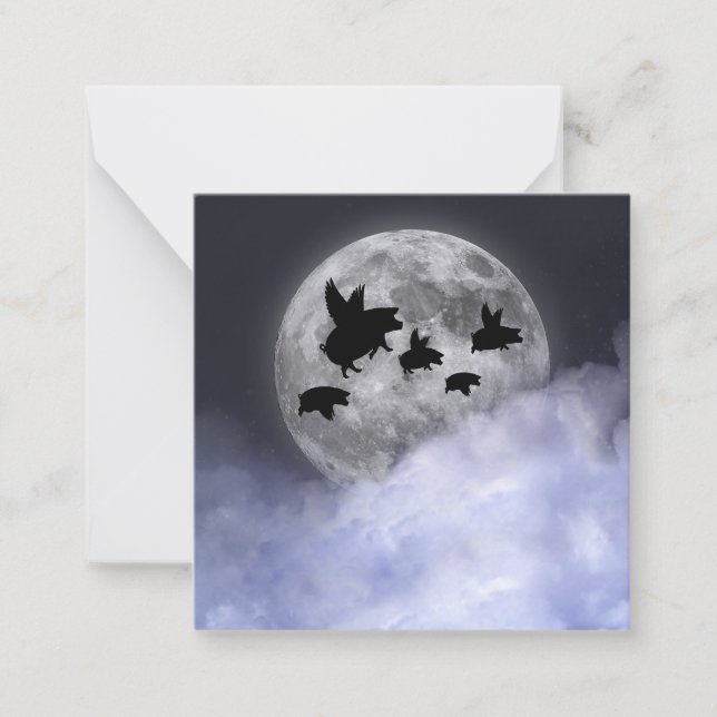 Nocturnal Flying Pigs Card (Front)