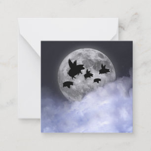 Nocturnal Flying Pigs Card