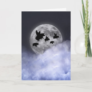 Nocturnal Flying Pigs Card