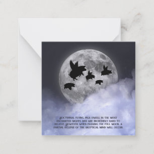 Nocturnal Flying Pigs Card