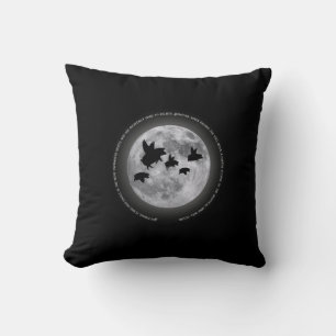 Nocturnal Flying Pigs Cushion
