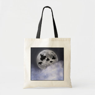 Nocturnal Flying Pigs Tote Bag