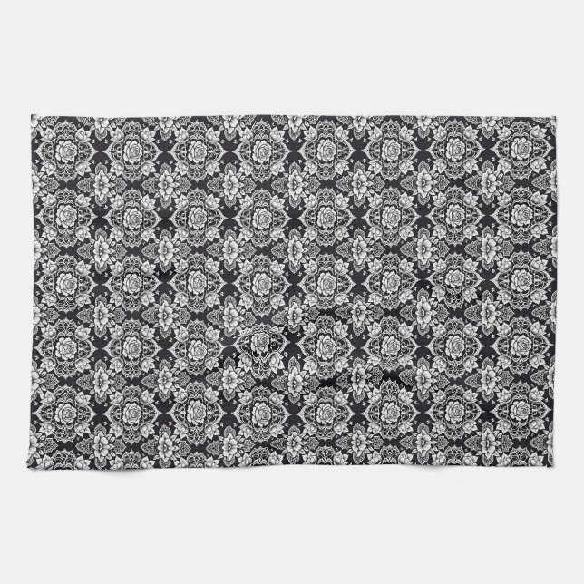 Nocturnal Lace  Tea Towel (Horizontal)