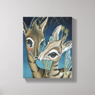 "Nocturnal Nuzzles at Nightfall" Canvas Print