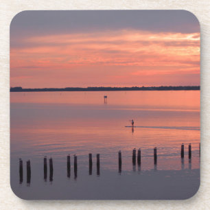 Nocturnal Paddle Boarder Departs Coaster