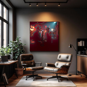Nocturnal Rhythm energy of jazz Canvas Print