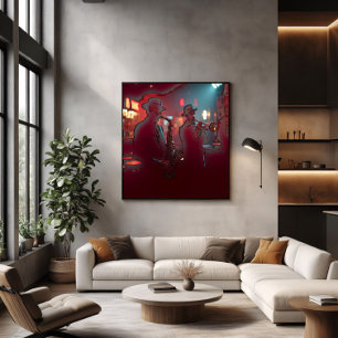 Nocturnal Rhythm energy of jazz Poster