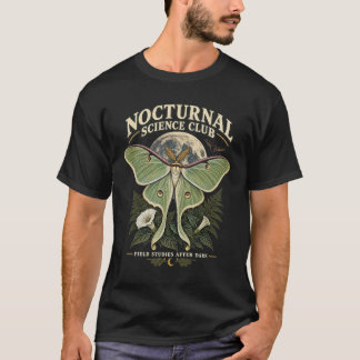Nocturnal Science Club Luna Moth Entomology T-Shirt