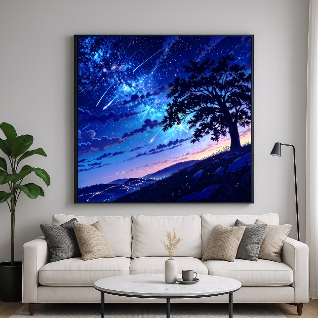 Nocturnal Sky - Landscape Illustration Art Style Poster (Creator Uploaded)
