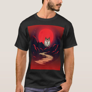 Nocturnal Spirit – Elegant Night Fox T-Shirt