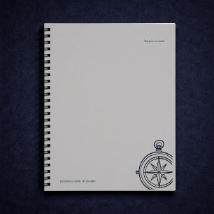 Nocturnal Study dark academia compass   Notebook