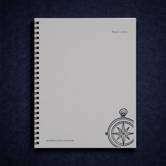 Nocturnal Study dark academia compass Notebook