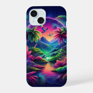 "Nocturnal Tropical Paradise" iPhone 15 Case