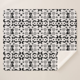 Nocturnal Whimsy Sherpa Blanket