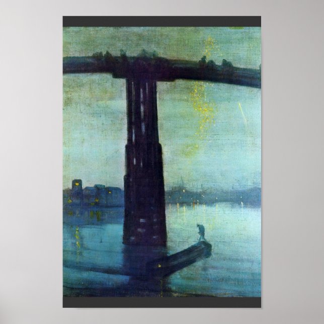 Nocturne In Blue And Gold: Old Battersea Bridge By Poster (Front)