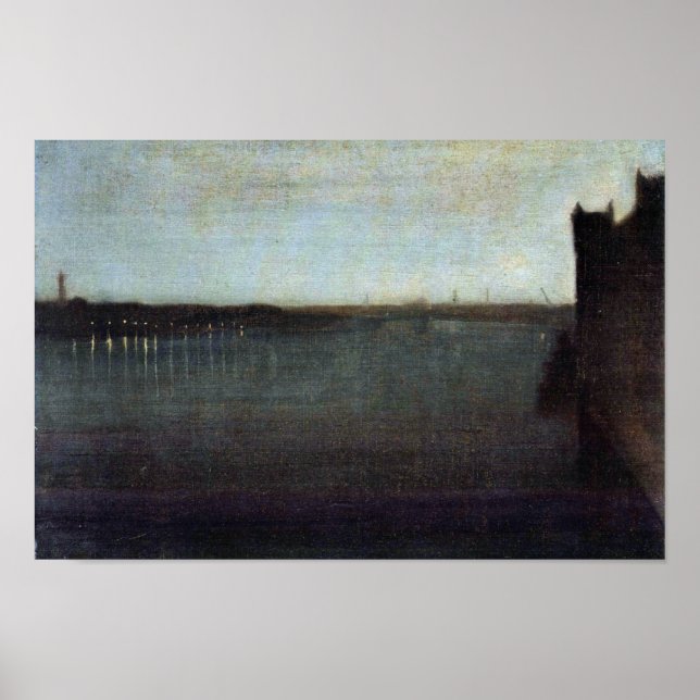 Nocturne In Grey And Gold Westminster Bridge By Wh Poster (Front)