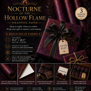 Nocturne of the Hollow Flame Wrapping Paper Sheet