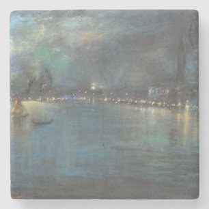 Nocturne of Venice (by Glenn Cooper Henshaw) Stone Coaster