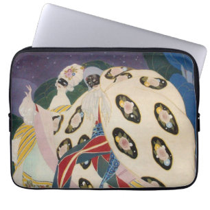 NOCTURNE WITH MASKS / Art Deco Venetian Masquerade Laptop Sleeve
