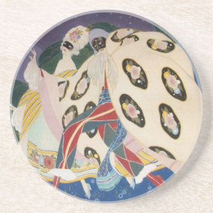 NOCTURNE WITH MASKS / Venetian Masquerade Coaster