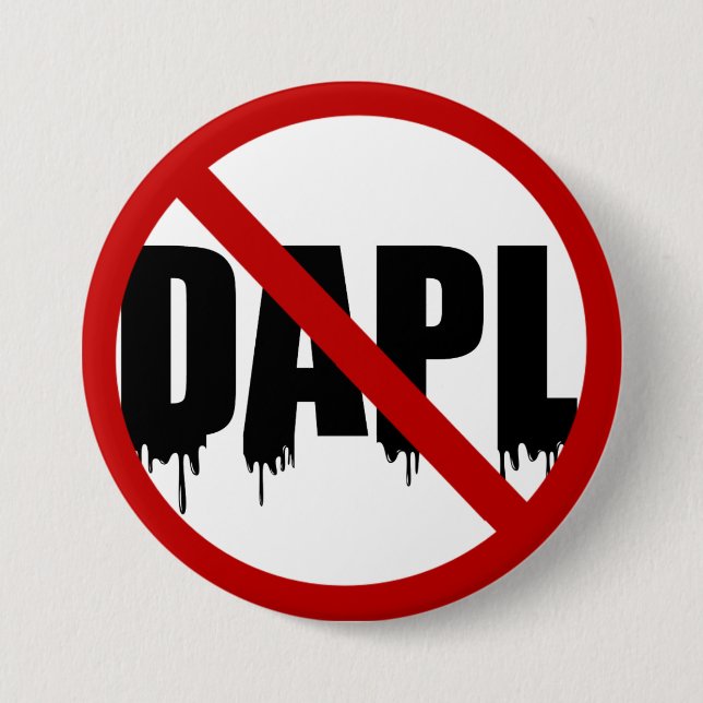 #NoDAPL 7.5 Cm Round Badge (Front)