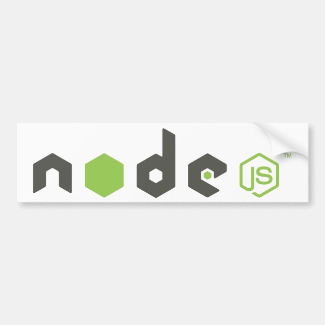Node.js - Light Bumper Sticker (Front)
