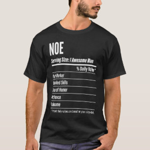 Noe Nutritional Facts Serving Size Calories T-Shirt