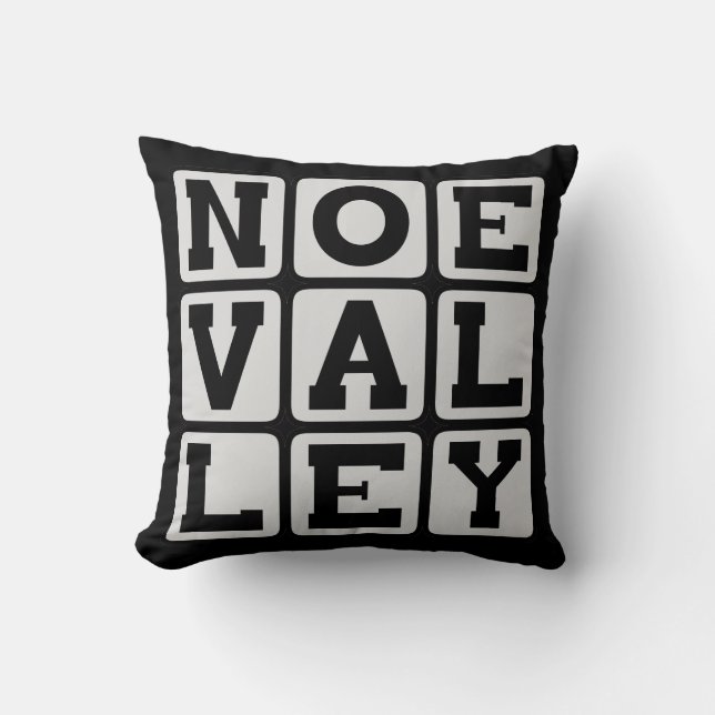 Noe Valley, San Francisco District Cushion (Front)