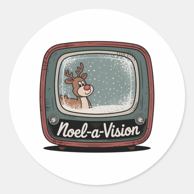 Noel-a-Vision Classic Round Sticker (Front)