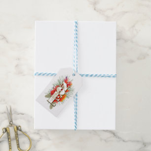 Noel Among The Pines Typgraphy Art Gift Tags