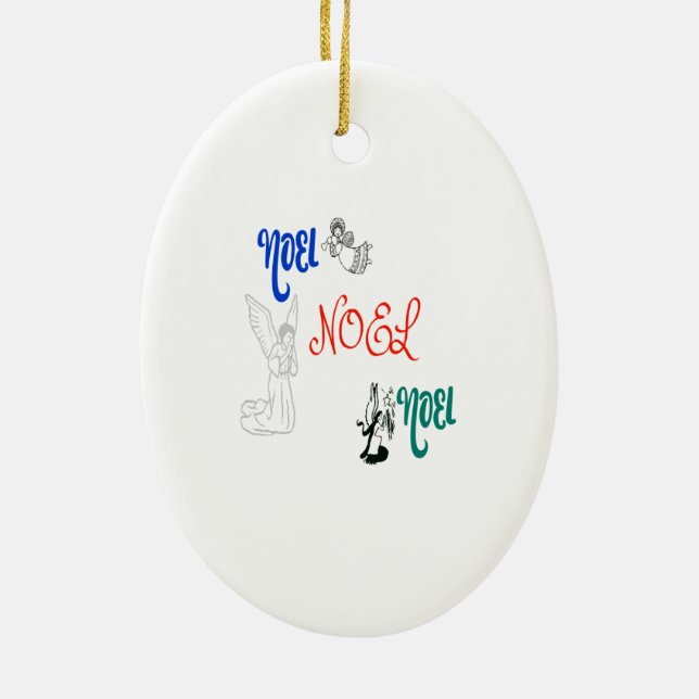 Noel and the Angels Ceramic Tree Decoration (Back)
