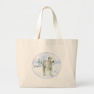 Noel Bedlington Terrier Large Tote Bag