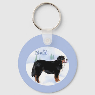 Noel Bernese Mountain Dog Key Ring