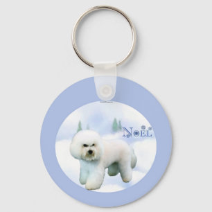 Noel Bichon Frise - Customised Key Ring