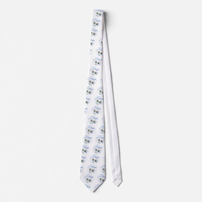 Noel Bichon Frise Tie (Front)