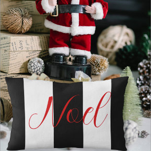 Noel Black & White Holiday Lumbar Pillow