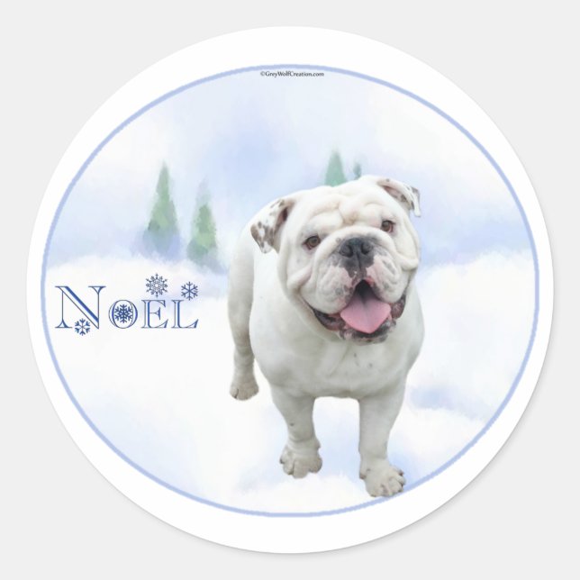 Noel Bulldog Stickers (Front)