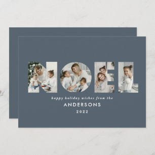 Noel Christmas bold modern 4 photo simple Holiday