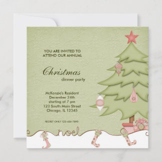 Noel Christmas Dinner Invitation