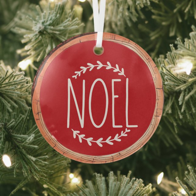 Noel Christmas Glass Tree Decoration (Insitu)