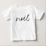 Noel Christmas Handlettering Minimal Elegant  Baby T-Shirt<br><div class="desc">Noel Christmas Handlettering Minimal Elegant</div>