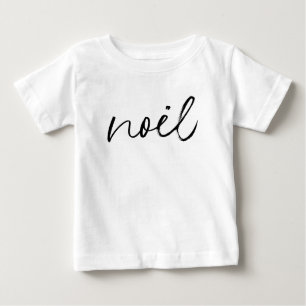 Noel Christmas Handlettering Minimal Elegant Baby T-Shirt