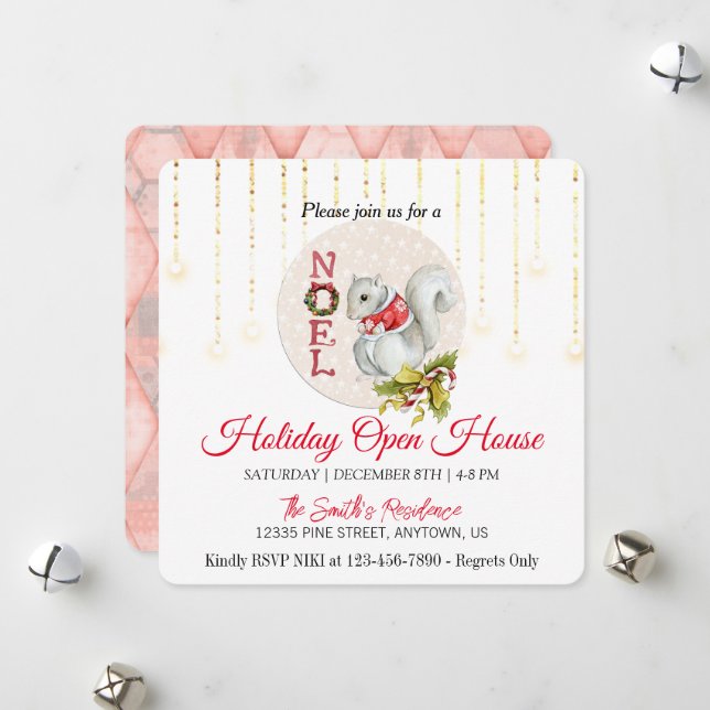 Noel christmas magic vintage holiday card (Front/Back In Situ)