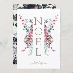 Noel Christmas Photo Personalised Winter Invitation