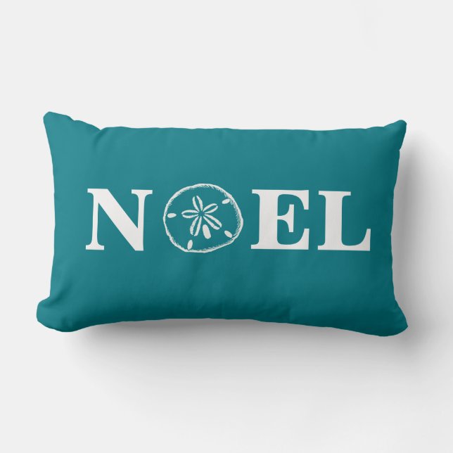 Noel Coastal Christmas Pillow (Front)