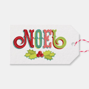 Noel Colourful Christmas Gift Tags